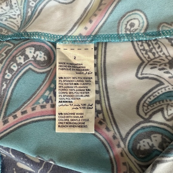 Chico's Womens 2 Dress Artisan Paisley Maxi Hi Low Jersey Knitted Sleeveless - Picture 8 of 10